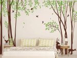 Forest Tree Wall Decal With Deer