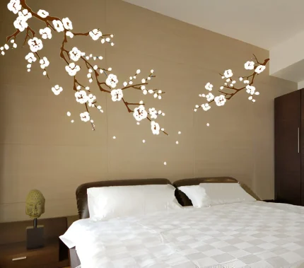 Beautiful Cherry Blossom Tree Branch Wall Decals