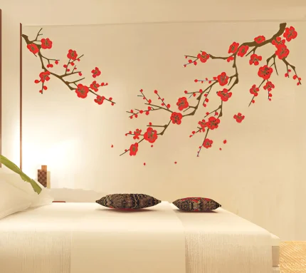 Beautiful Cherry Blossom Tree Branch Wall Decals
