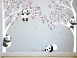 Panda Blossom Tree Wall Decal For Nursery