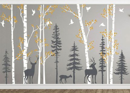 Forest Wall Decal with Deer