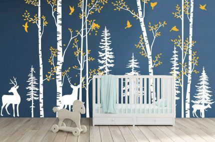 Forest Wall Decal with Deer