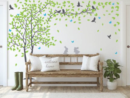 Blowing Tree Wall Decal