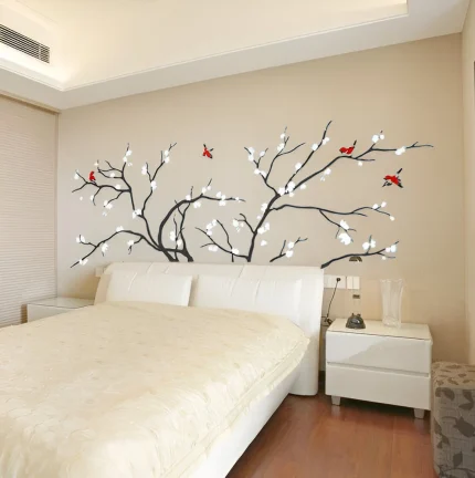 Cherry Blossom Branch Headboard Wall Decals