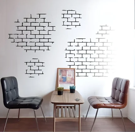 White Brick Wall Decals