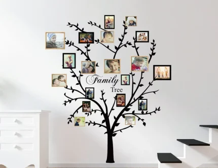 Family Tree Wall Decals with Photo Frame