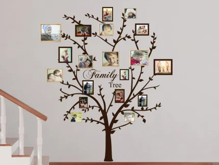 Family Tree Wall Decals with Photo Frame